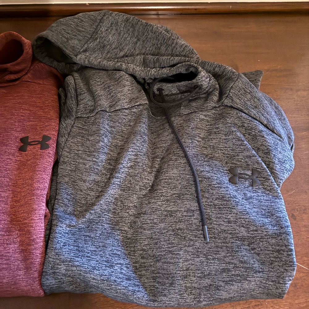 Under Armour Men's Gray and Red Hoodies